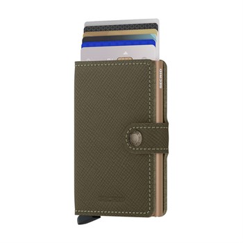 Secrid Mini Wallet Saffiano Olive Grøn