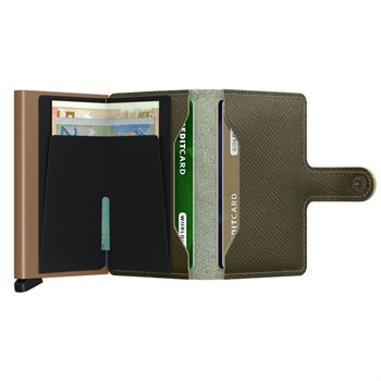 Secrid Mini Wallet Saffiano Olive Grøn