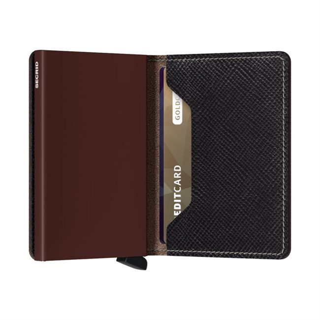 Secrid Slim Wallet Saffiano Brown 