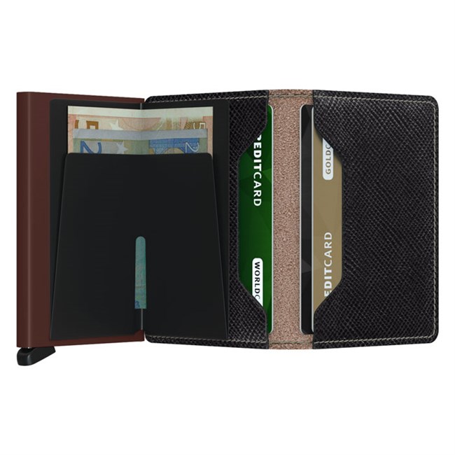 Secrid Slim Wallet Saffiano Brown 