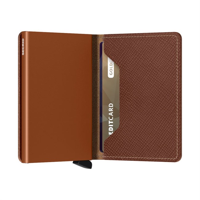 Secrid Slim Wallet Saffiano Caramel