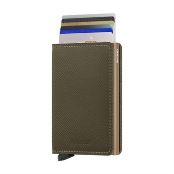 Secrid Slim Wallet Saffiano Oliven Grøn