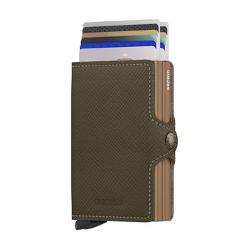 Secrid Twin Wallet Saffiano Oliven Grøn