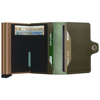 Secrid Twin Wallet Saffiano Oliven Grøn