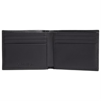 Calvin Klein Minimalism Kortholder Pung Bifold 6 CC Sort Læder