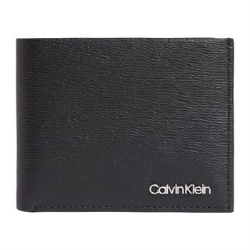 Calvin Klein Minimalism Kortholder Pung Bifold 6 CC Sort Læder