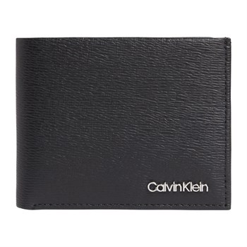 Calvin Klein Minimalism Kortholder Pung Bifold 6 CC Sort Læder