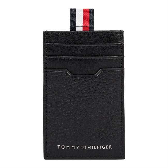 Kortholder Vertical Tommy Hilfiger Sort Læder