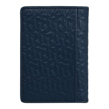 Kortholder Tommy Hilfiger Monogram Bifold Blå Læder