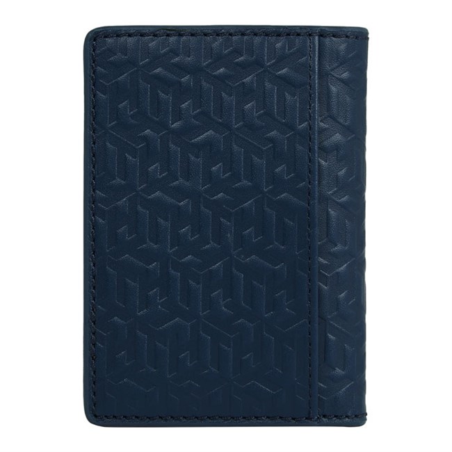 Kortholder Tommy Hilfiger Monogram Bifold Blå Læder