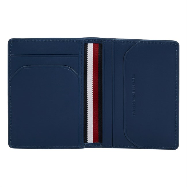 Kortholder Tommy Hilfiger Monogram Bifold Blå Læder