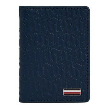 Kortholder Tommy Hilfiger Monogram Bifold Blå Læder