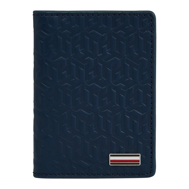 Kortholder Tommy Hilfiger Monogram Bifold Blå Læder