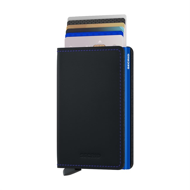 Secrid Slim Wallet Matte Black-Blue