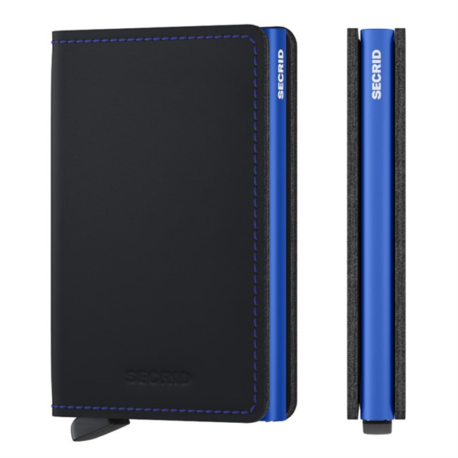 Secrid Slim Wallet Matte Black-Blue