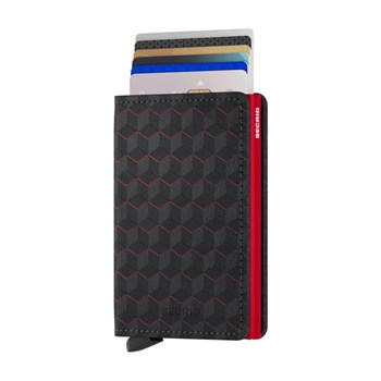 Secrid Slim Wallet Optical Black Red