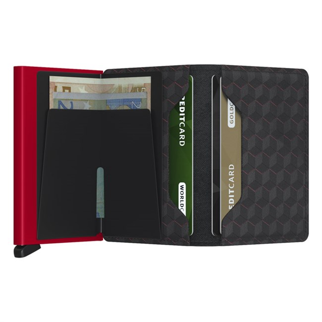 Secrid Slim Wallet Optical Black Red