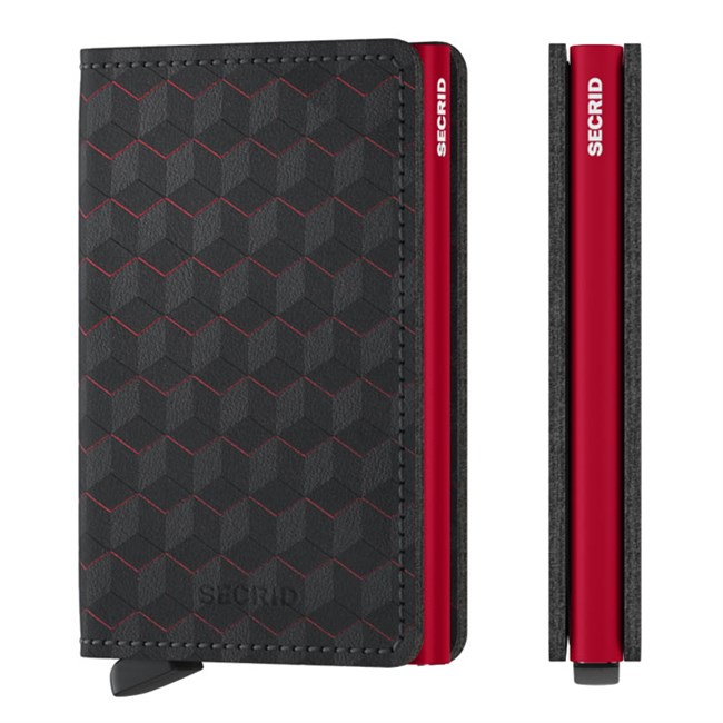 Secrid Slim Wallet Optical Black Red