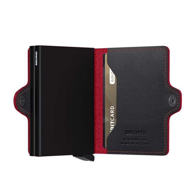 Secrid Twin Wallet Perforated Black-Red