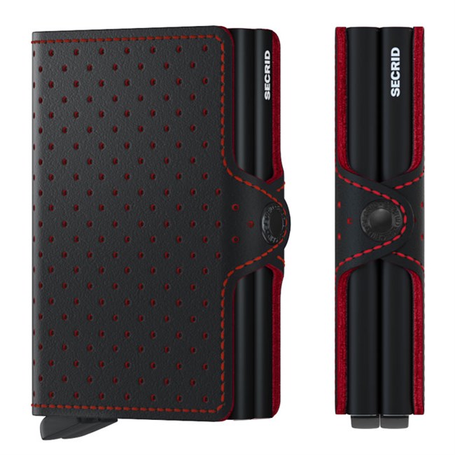 Secrid Twin Wallet Perforated Black-Red