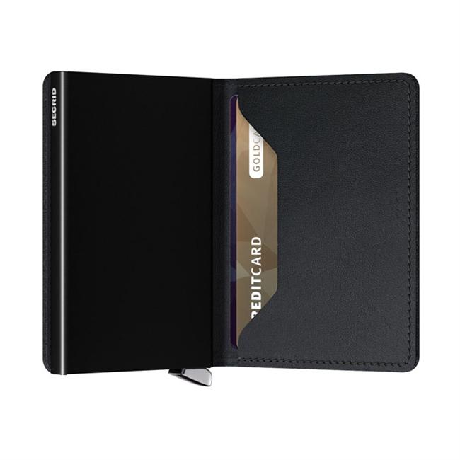 Premium Slimwallet Emboss Lines Black