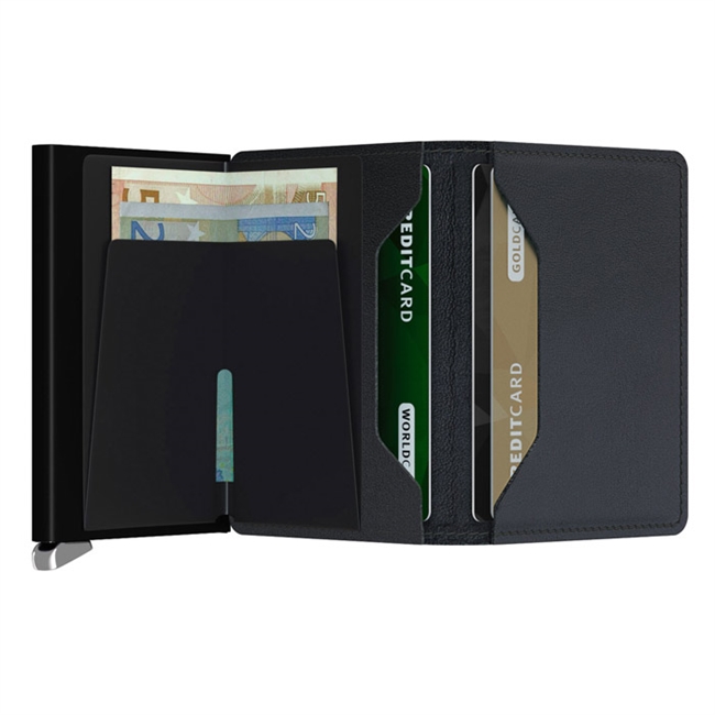 Premium Slimwallet Emboss Lines Black