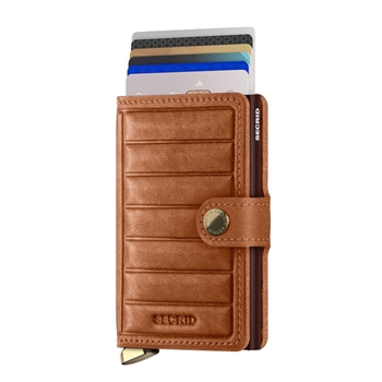 Secrid Premium Mini Wallet Emboss Lines Cognac