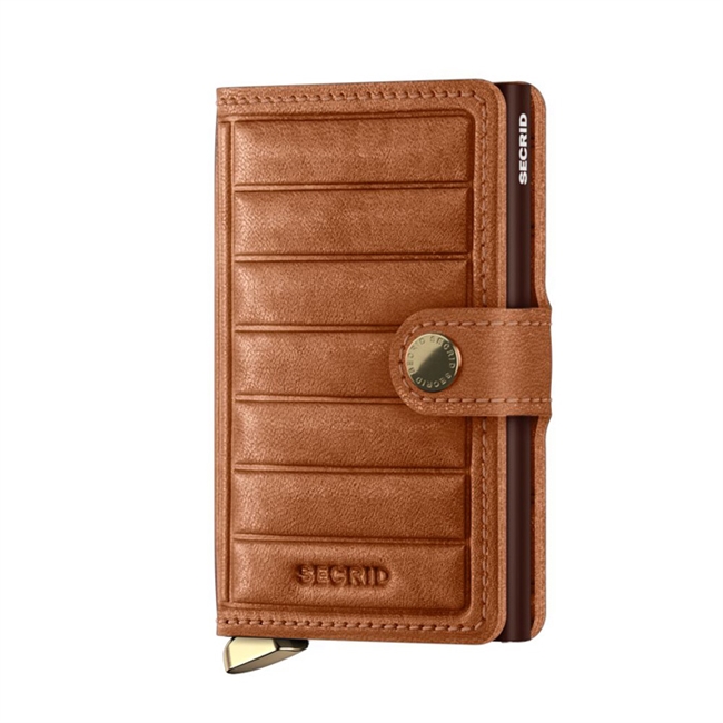 Secrid Premium Mini Wallet Emboss Lines Cognac