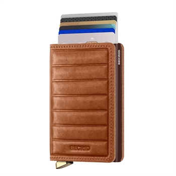 Secrid Premium Slim Wallet Emboss Lines Cognac