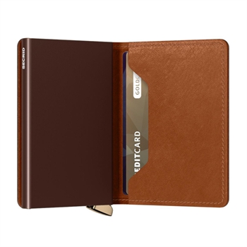 Secrid Premium Slim Wallet Emboss Lines Cognac