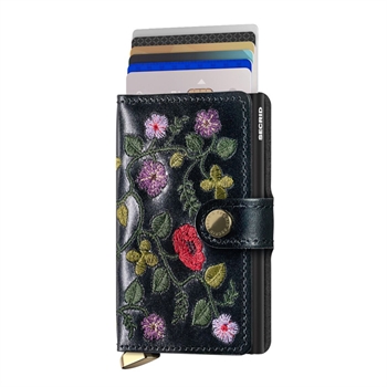 Secrid Premium Mini Wallet Stitch Floral Black