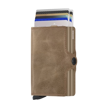 Lys brun / Beige Twinwallet fra Secrid.