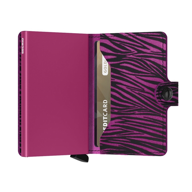 Farverig Secrid Miniwallet i zebra design.