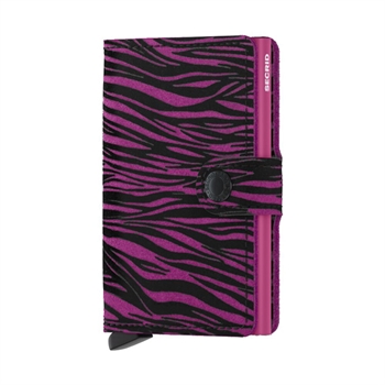 Farverig Secrid Miniwallet i zebra design.