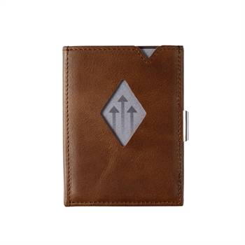 Portafoglio Exentri In Nocciola Con Clip In Acciaio E Tasca Monete, RFID Blocking
