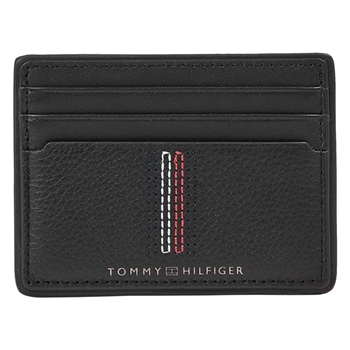 Flot sort kortholder i læder fra Tommy Hilfiger.