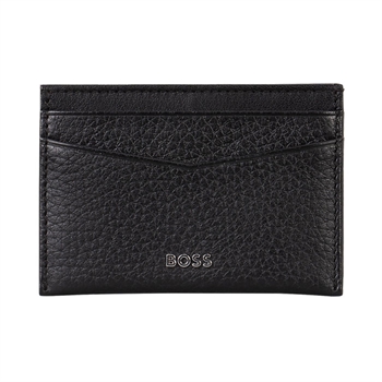 Elegant sort kortholder med logo detaljer fra BOSS