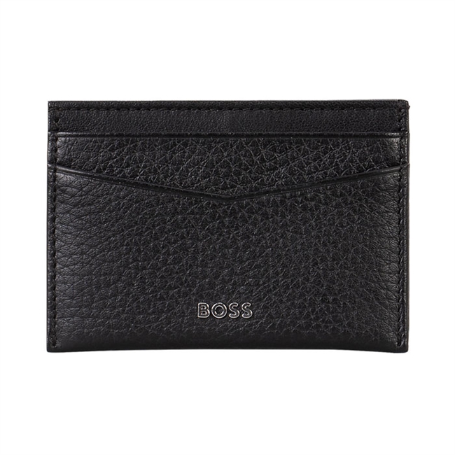 Elegant sort kortholder med logo detaljer fra BOSS
