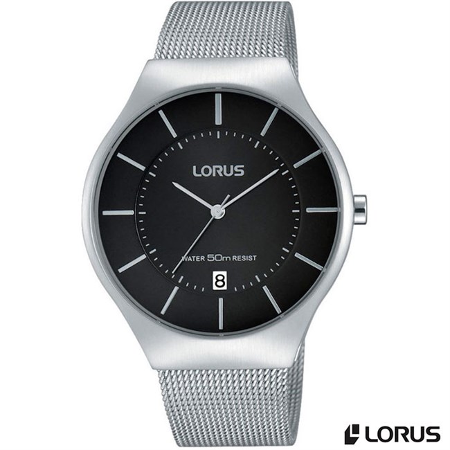 ORUS Herre Ur Mesh Steel Sort RS989BX9
