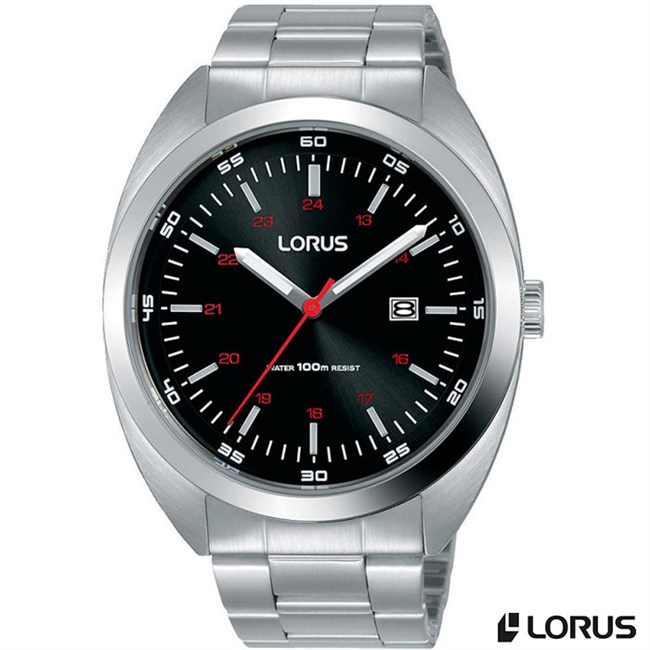 LORUS Herre Ur Steel Sort RH949KX9