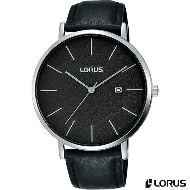 LORUS Herre Ur Klassisk med Sort Skive & Dato RH901LX9