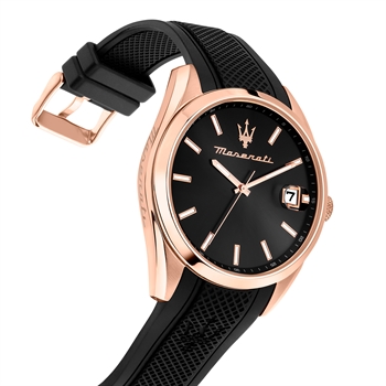 Maserati Herreur Attrazione sort skive rosegold