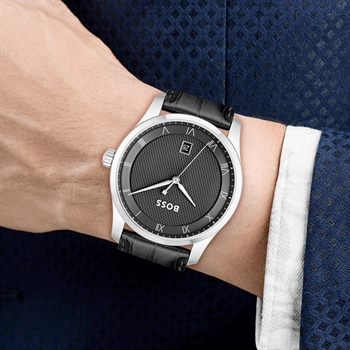 Boss Principle Ur & Kortholder Sæt Sort