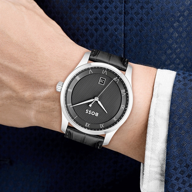 Boss Principle Ur & Kortholder Sæt Sort