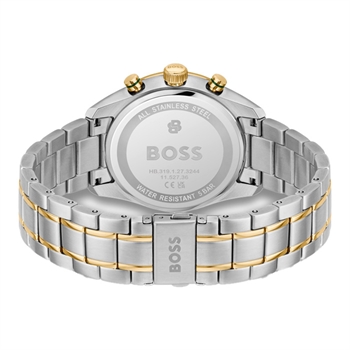 BOSS Grand Prix Vitesse Sølv/Guld Ur m. Olivengrøn Skive