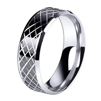 Herre ring Harlekin Stål Design