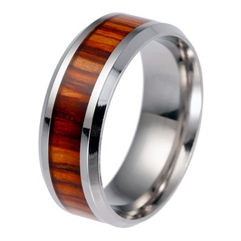 Steel Wood Herre Ring