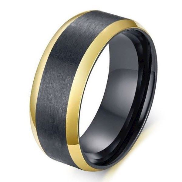 Ring Black & Gold Stripes