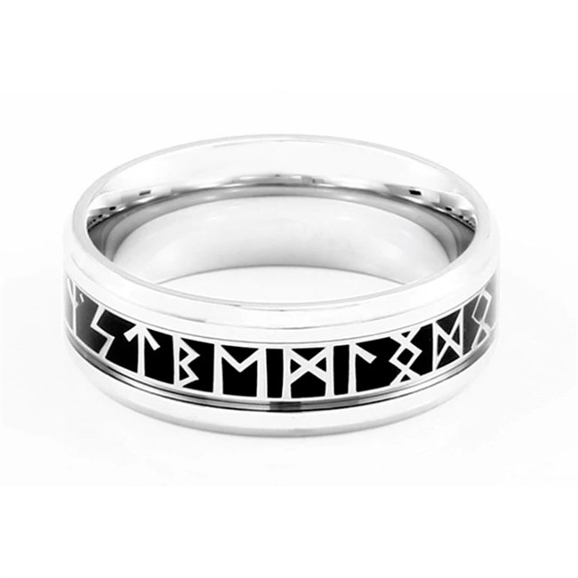 Herre Ring Viking Black & Steel