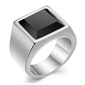 Herre Ring Steel & Black Classic